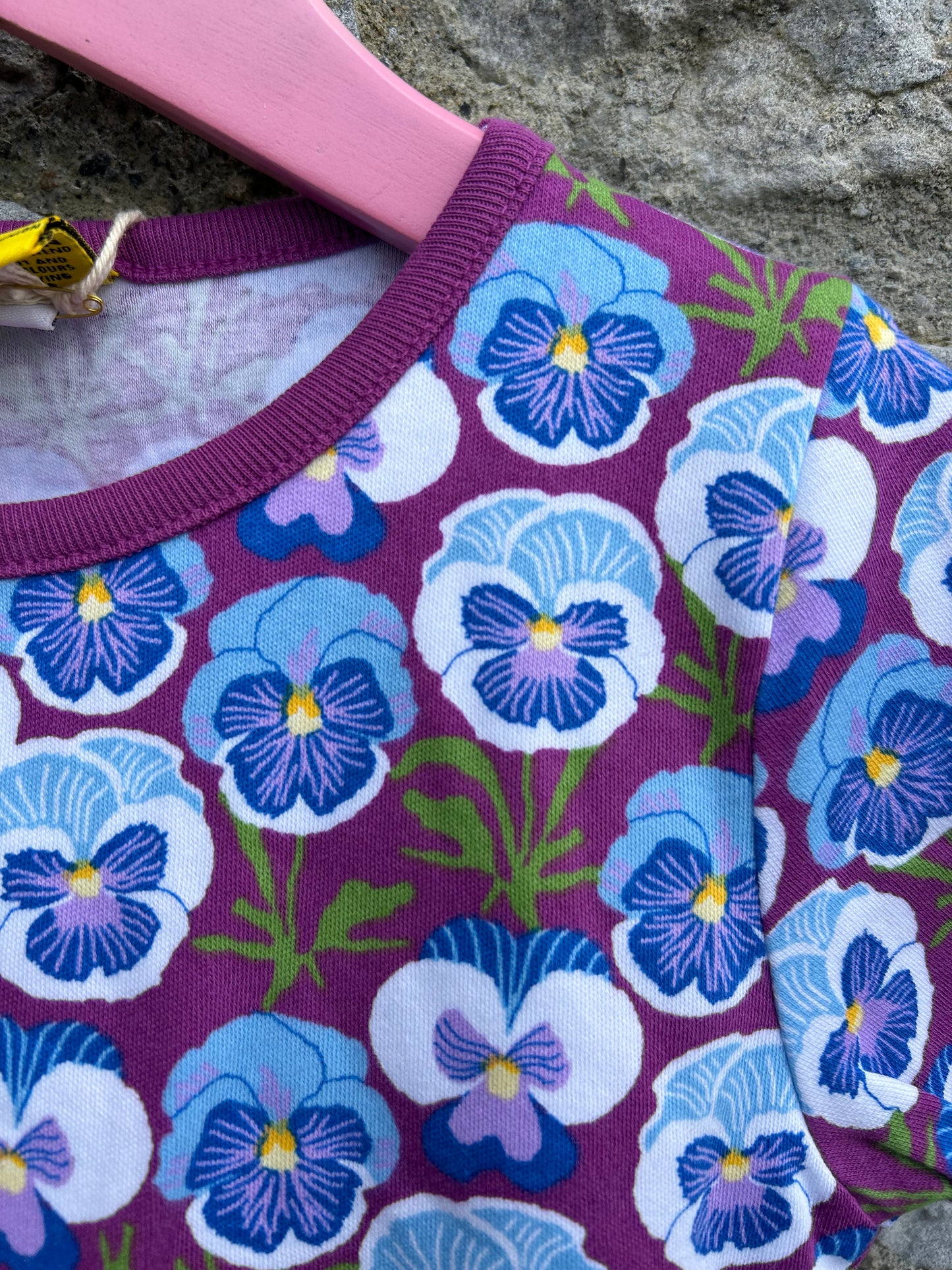 Pansy purple T-shirt   3-4y (98-104cm)