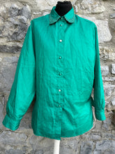 Load image into Gallery viewer, 80s emerald blouse uk 14
