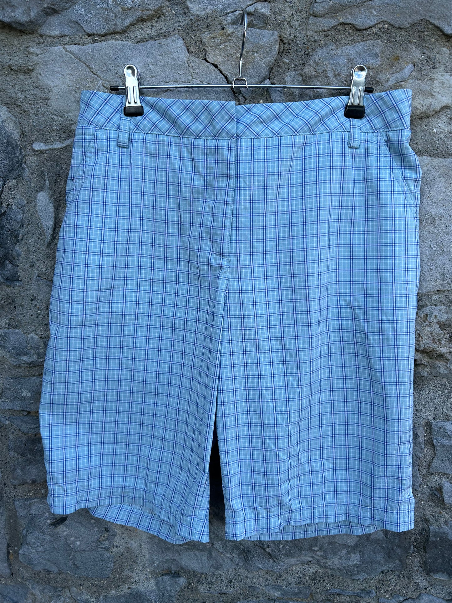 Blue check shorts uk 12-14