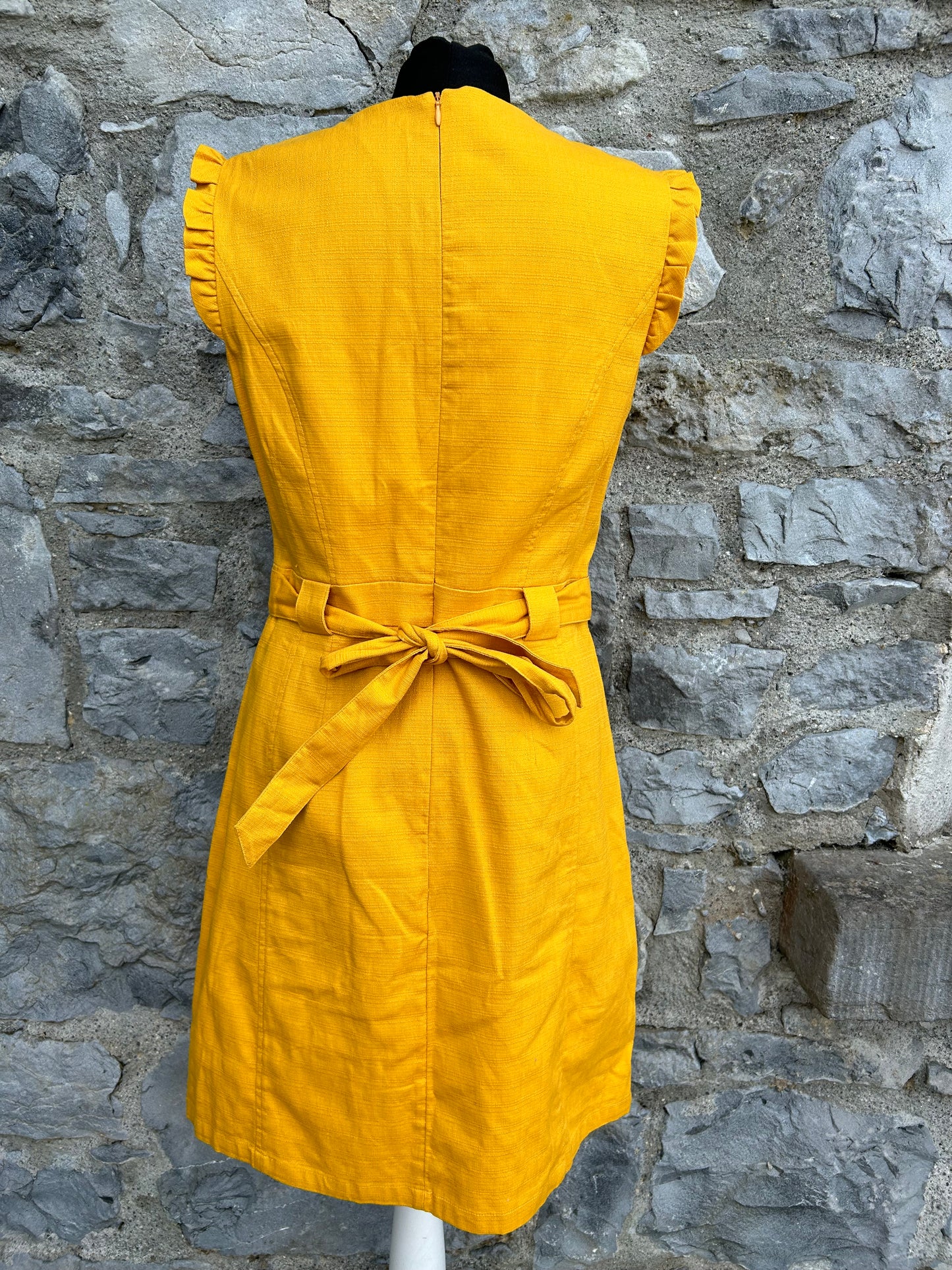 Mustard linen dress uk 10