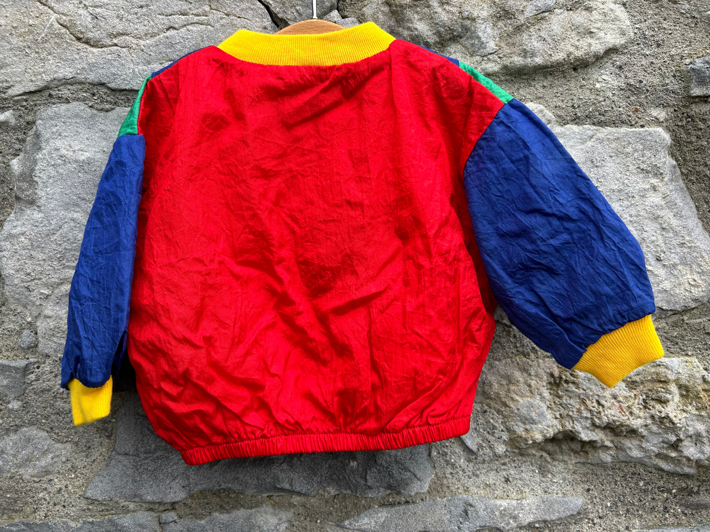 80s red rugby sport jacket   3-6m (62-68cm)