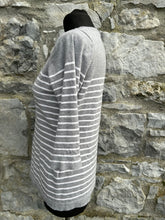 Load image into Gallery viewer, Grey stripy jumper uk 10
