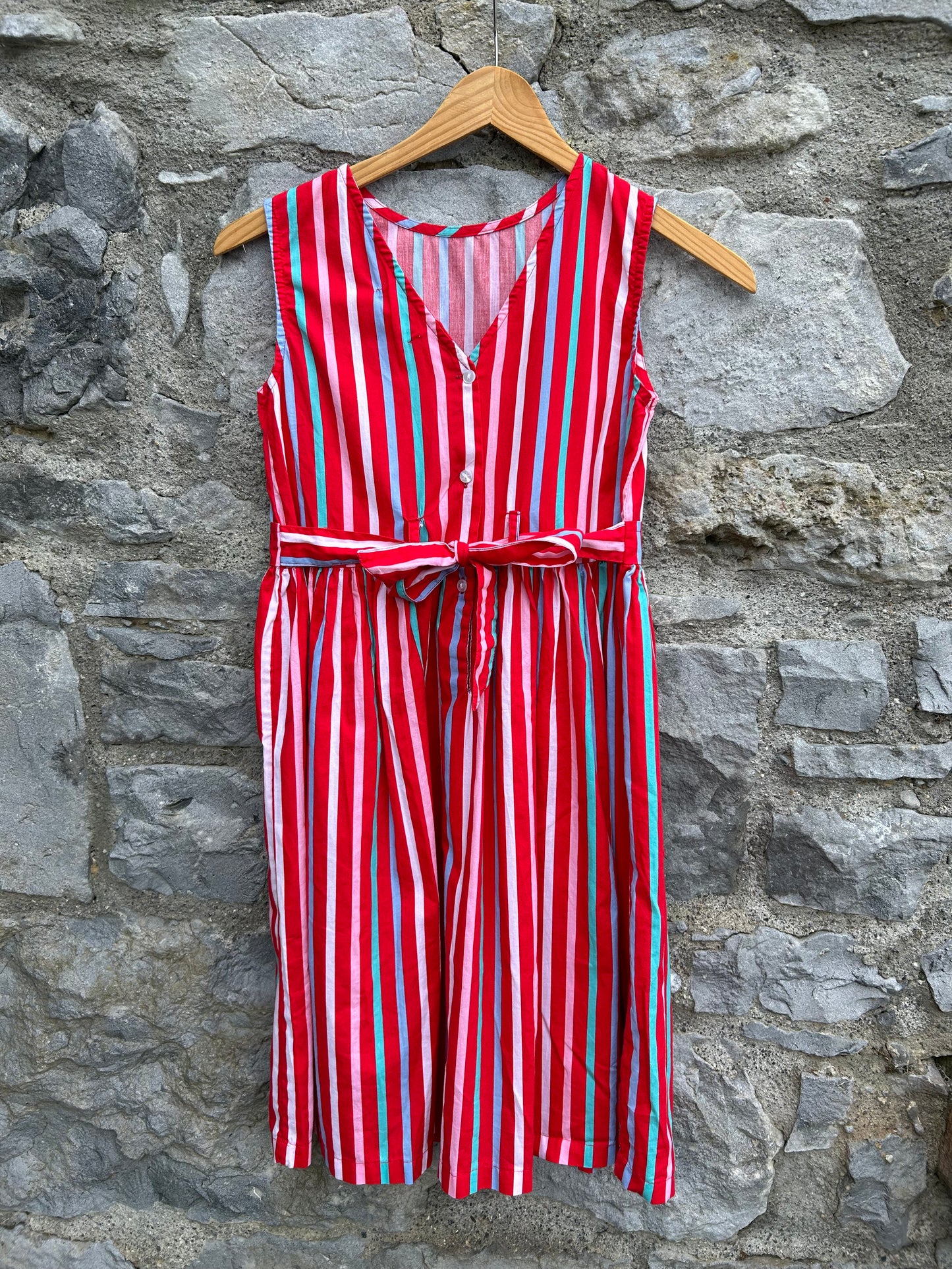 Red stripy dress  11-12y (146-152cm)