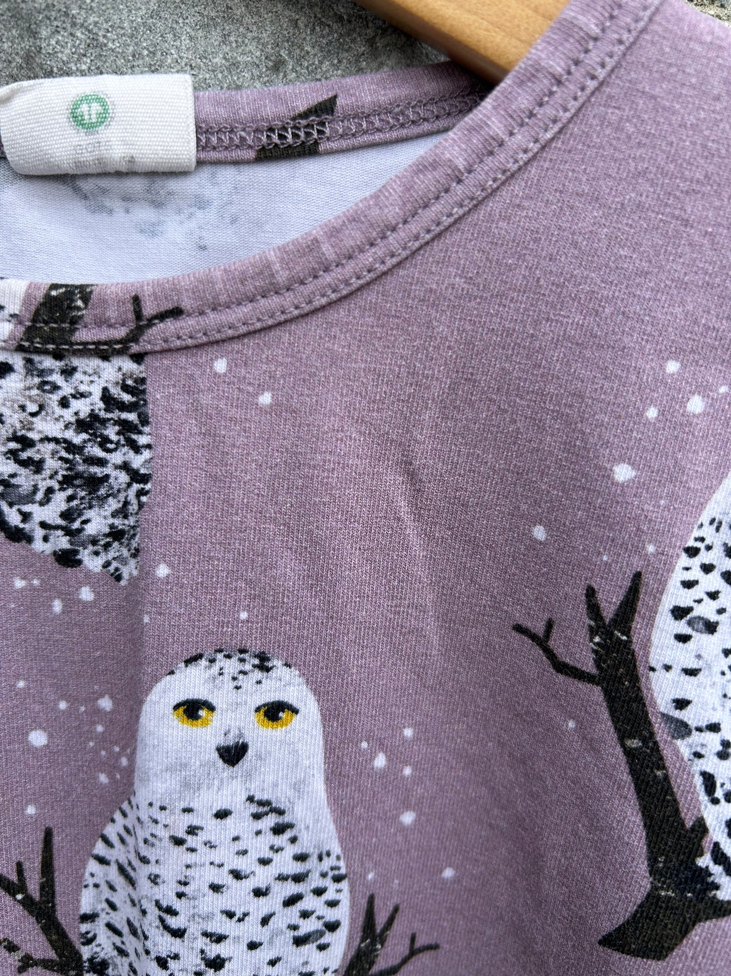 Snow owl pink top  3-4y (98-104cm)