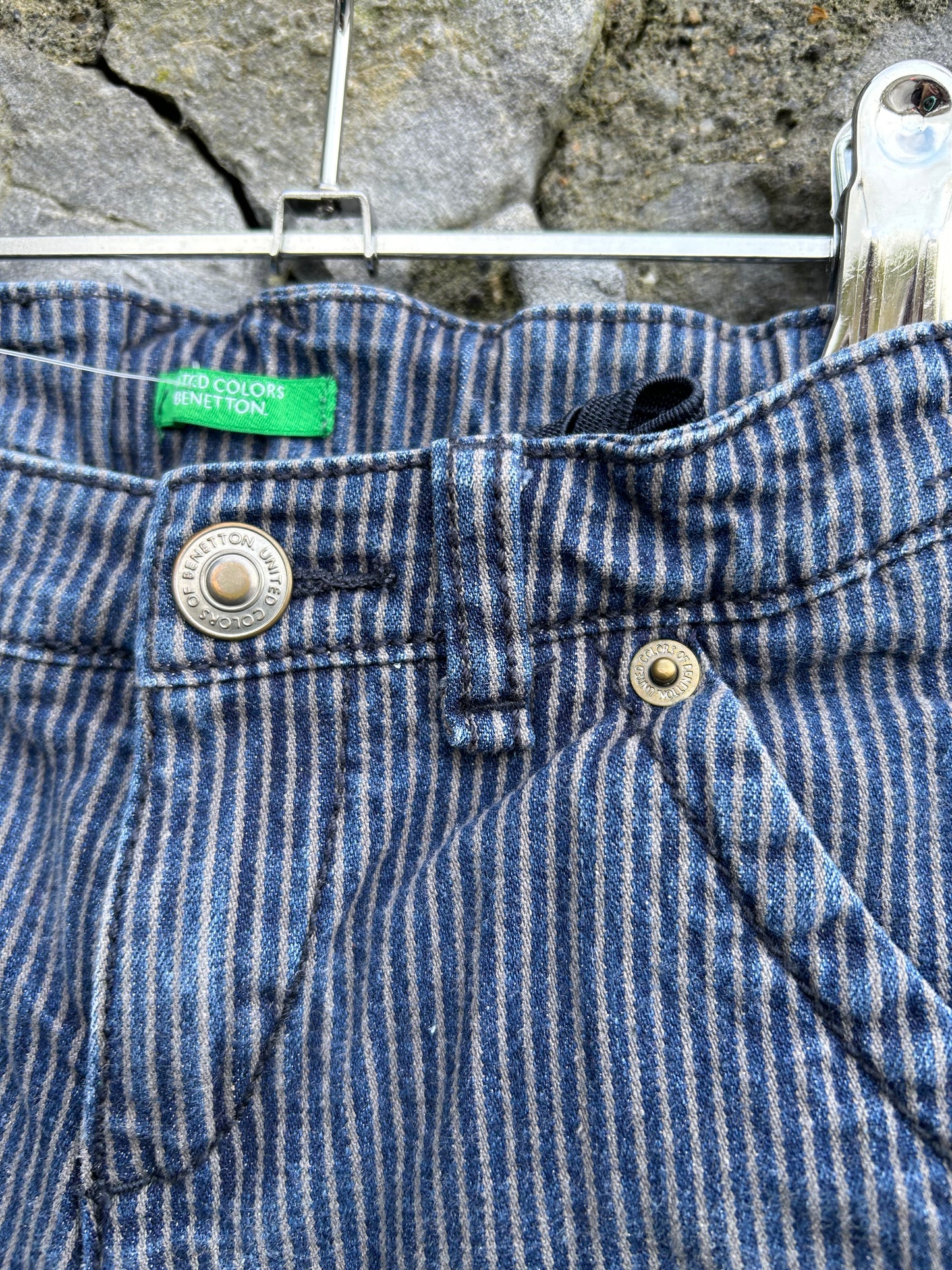 Y2K blue stripy jeans  12m (80cm)