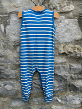 Load image into Gallery viewer, Frog stripy dungarees 3-6m (62-68cm)
