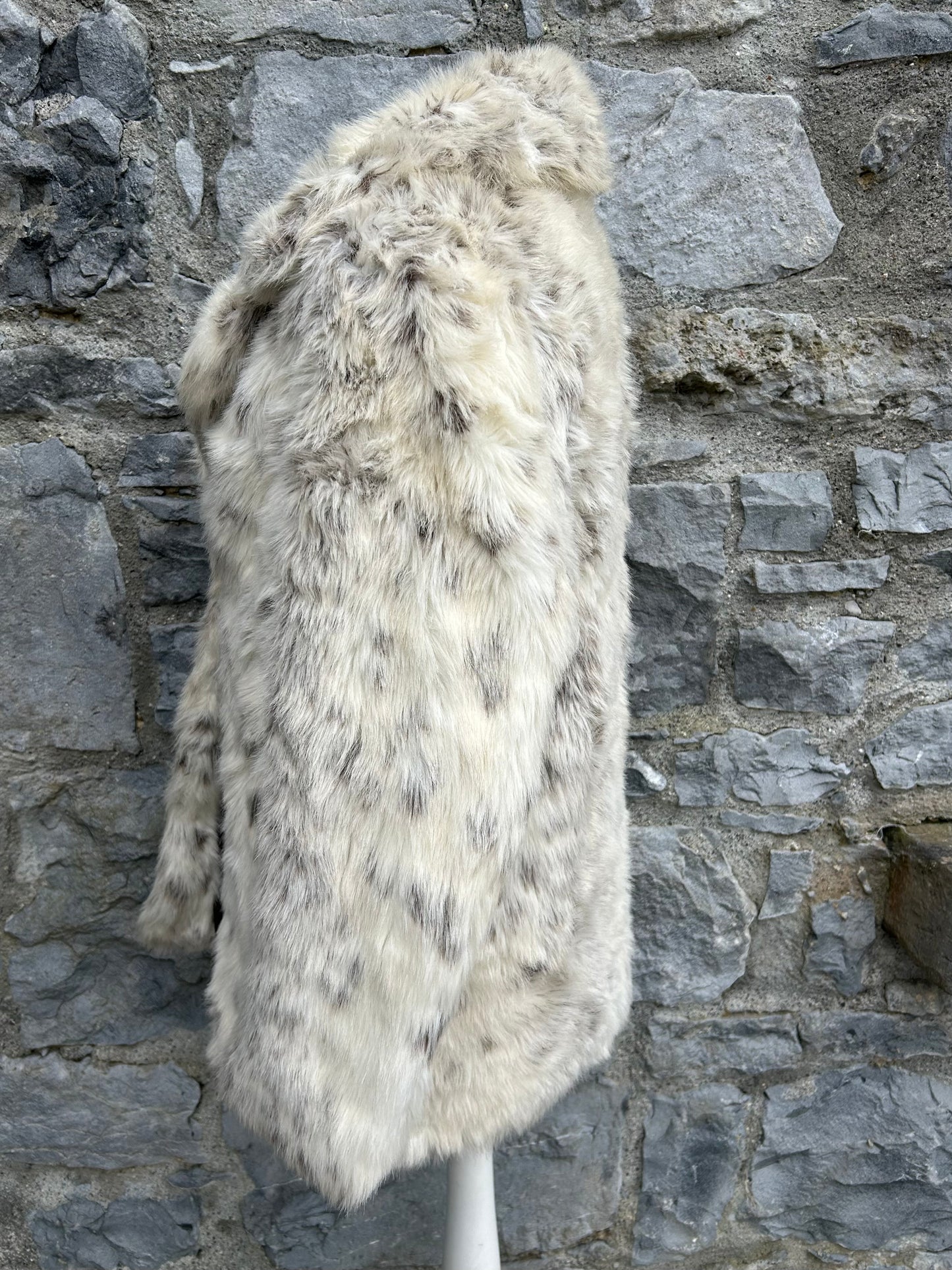 90s snow leopard faux fur uk 10-12