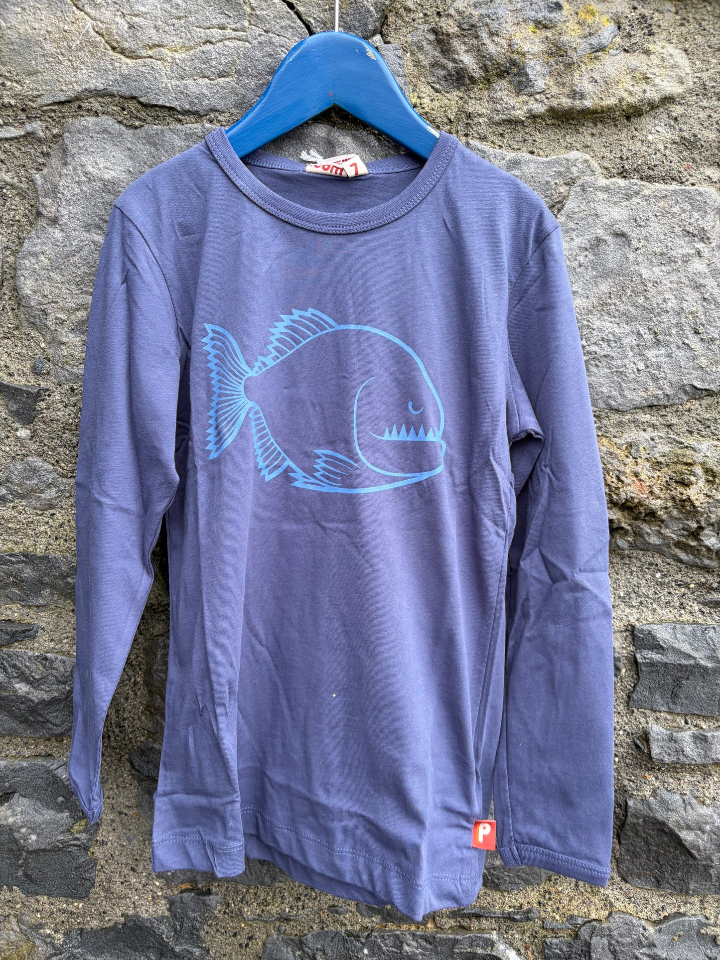 Piranha blue top  7y (122cm)