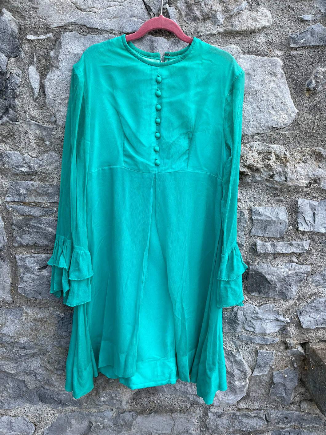 70s green dress uk 4