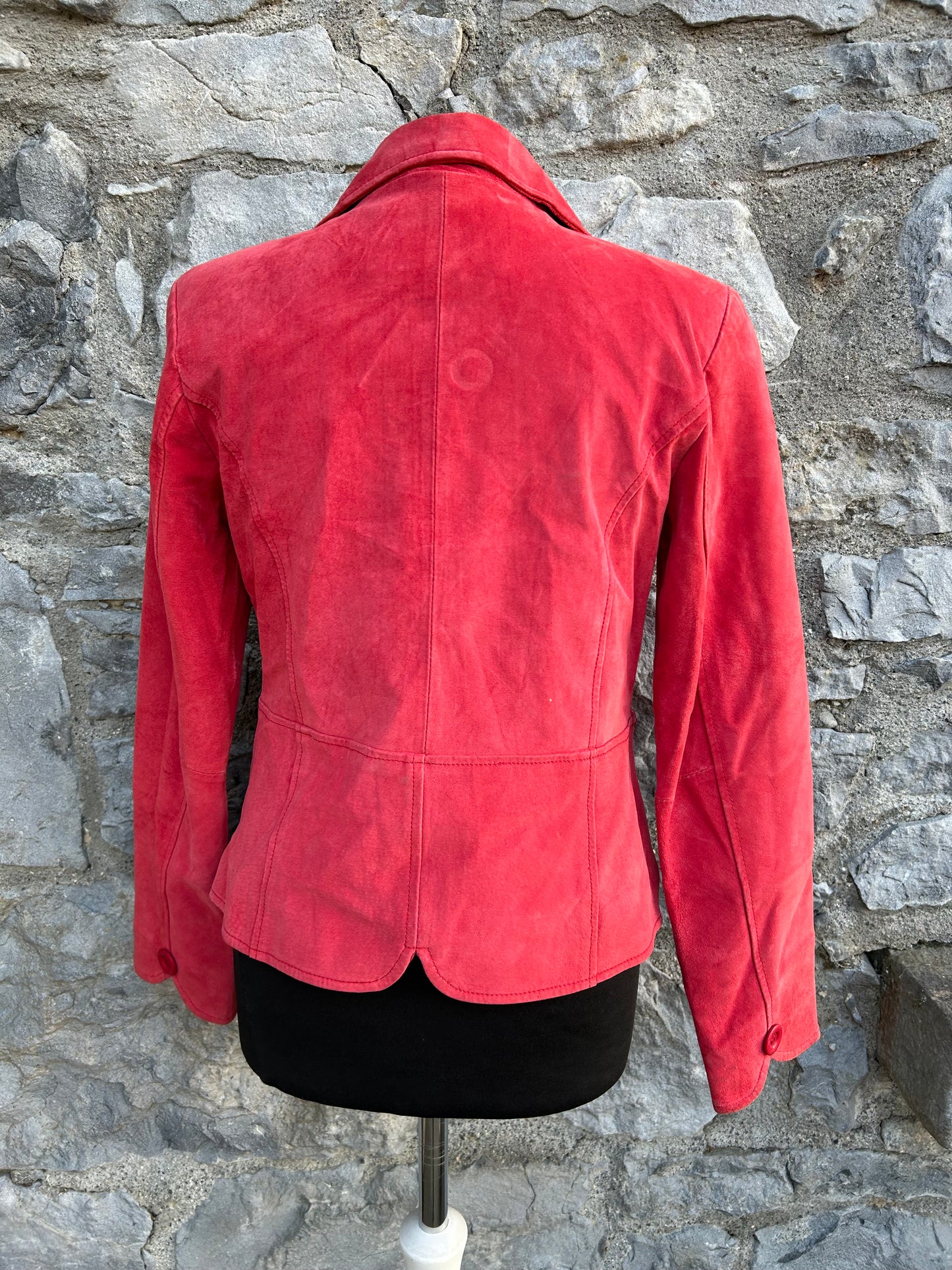 80s red suede jacket uk 10-12