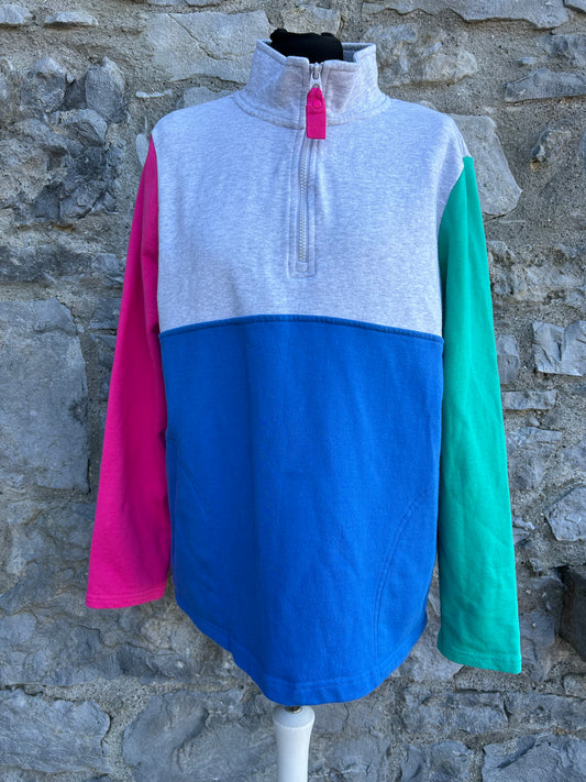 Block colours half zip uk 14-16