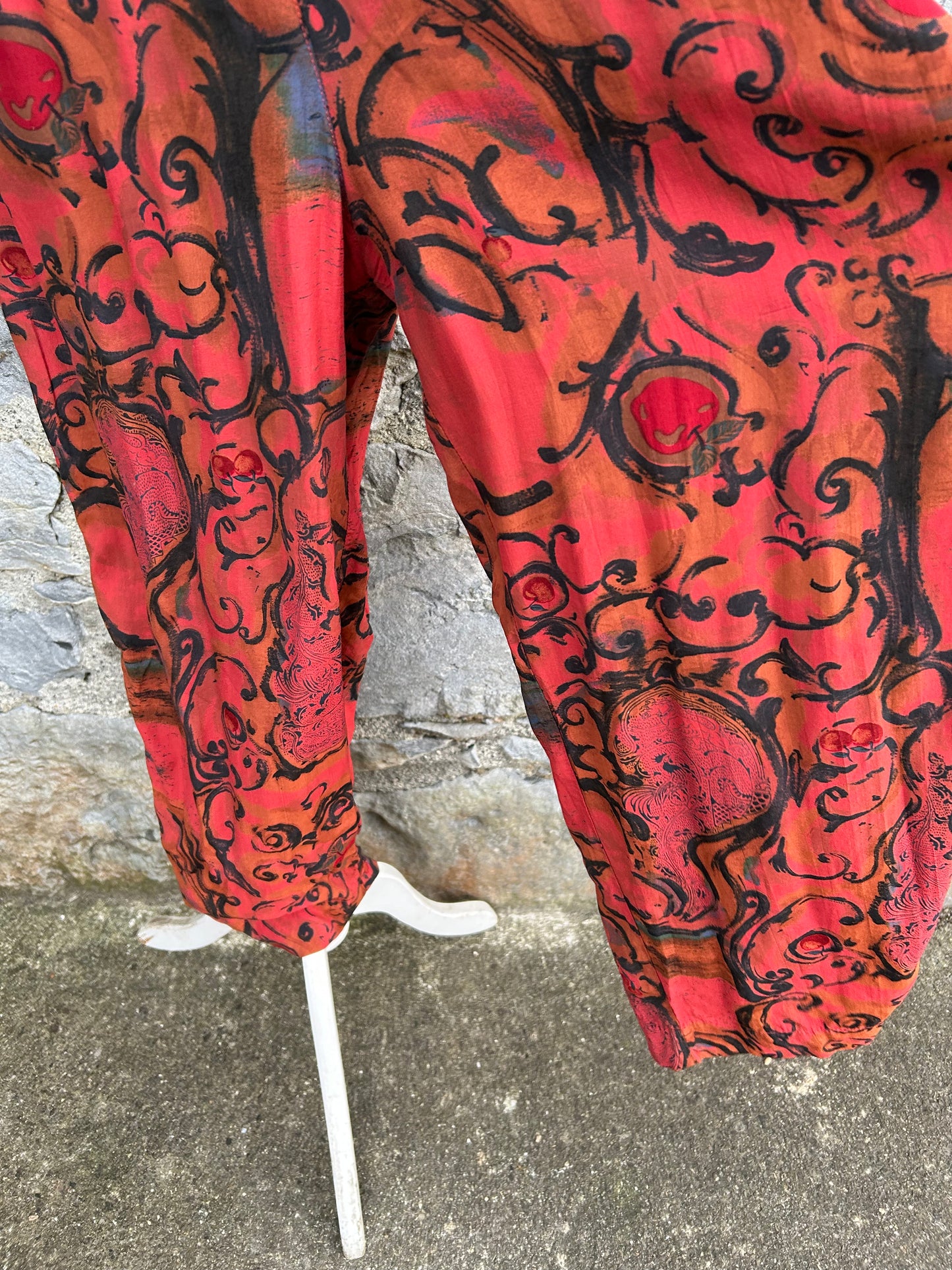 80s rusty abstract jumpsuit uk 12-14