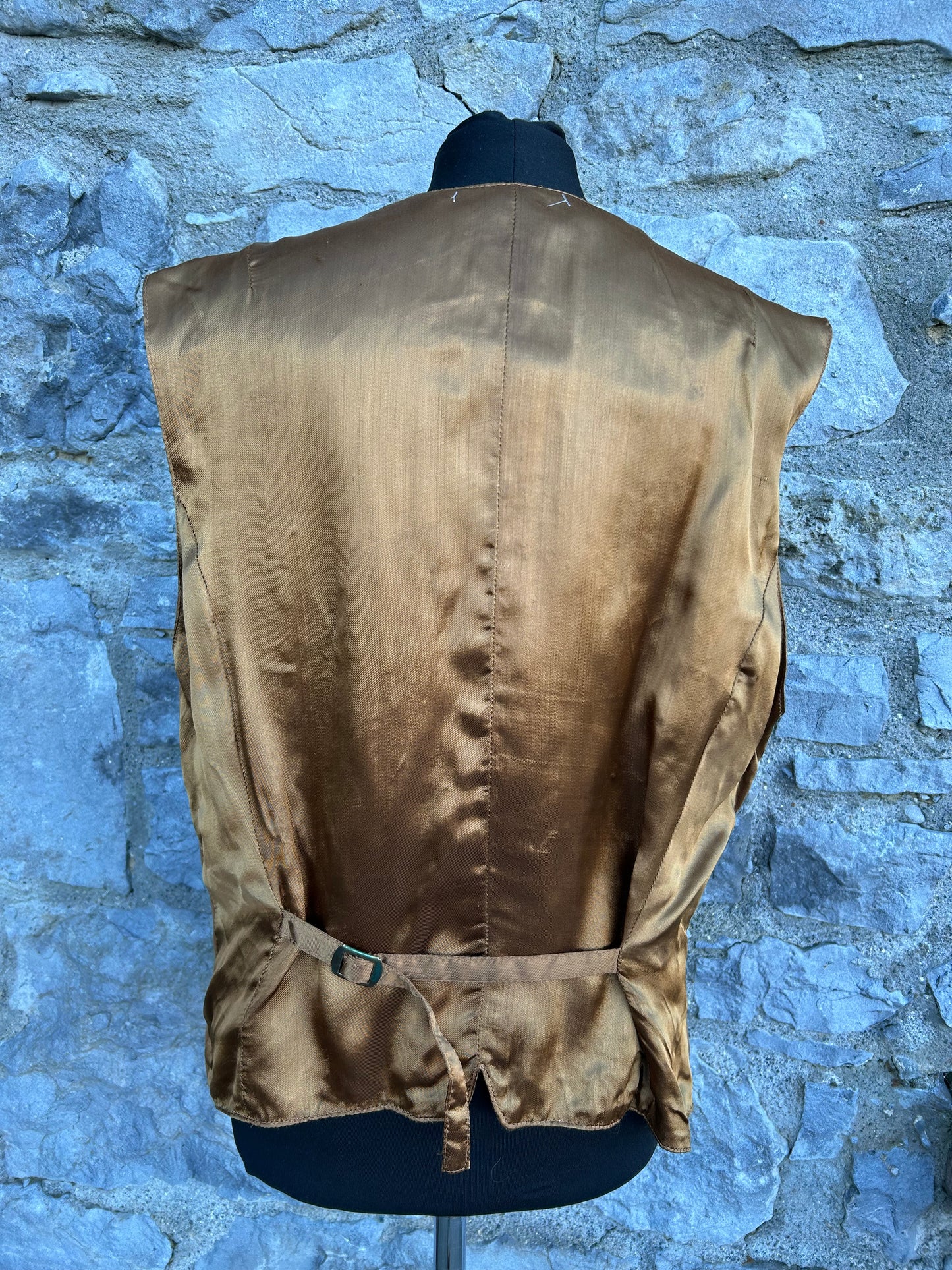 80s brown suede waistcoat Large