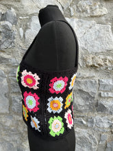 Load image into Gallery viewer, Floral crochet squares top uk 6-8
