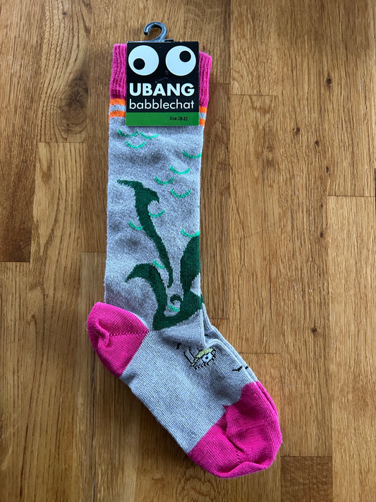 Pink&grey long socks  uk 11-13 (eu 29-32)