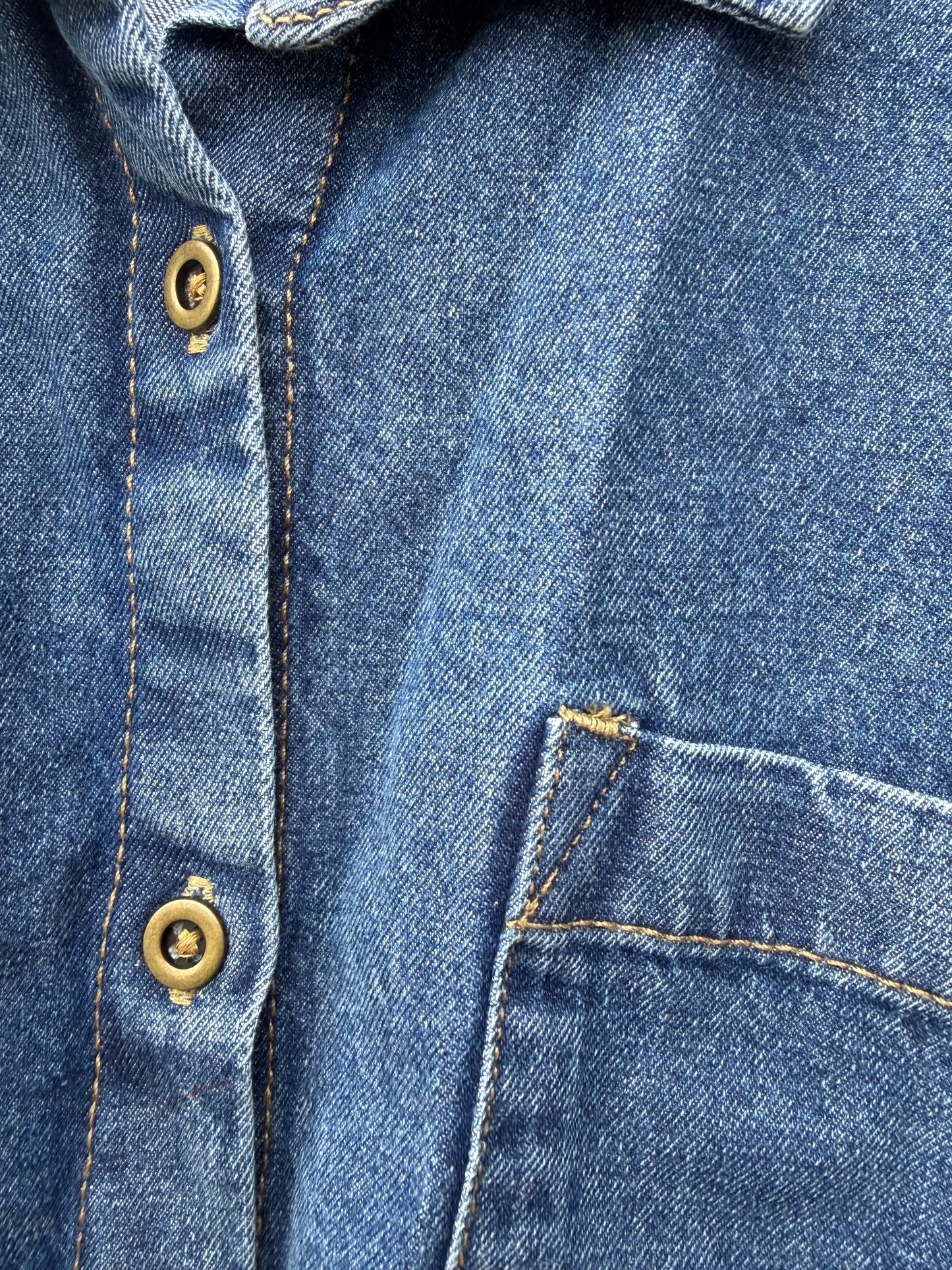 Denim shirt tunic  8y (128cm)