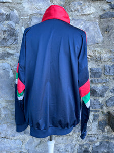90s Red&navy sport jacket Large