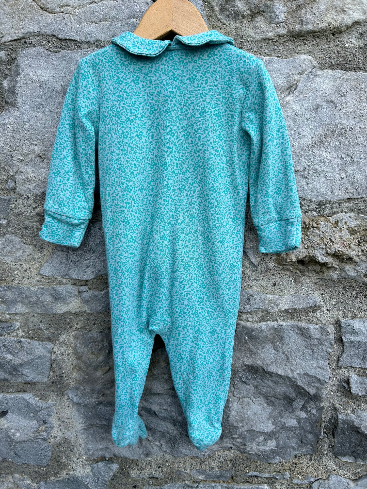 Green floral onesie  3-6m (62-68cm)