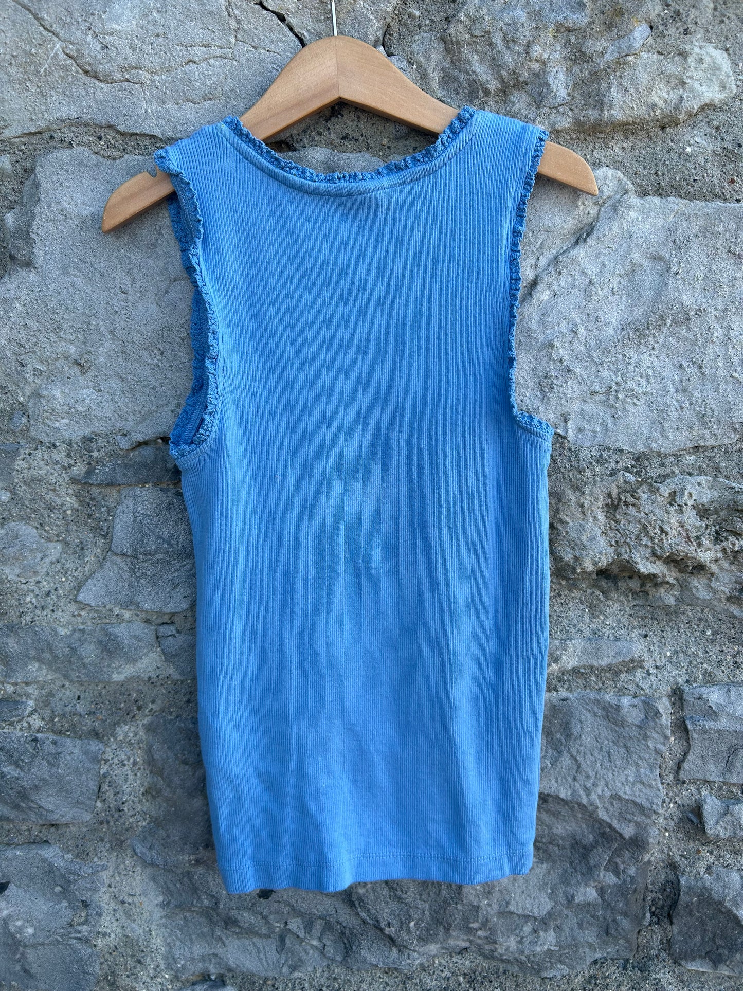 Blue ribbed top  8-9y (128-134cm)