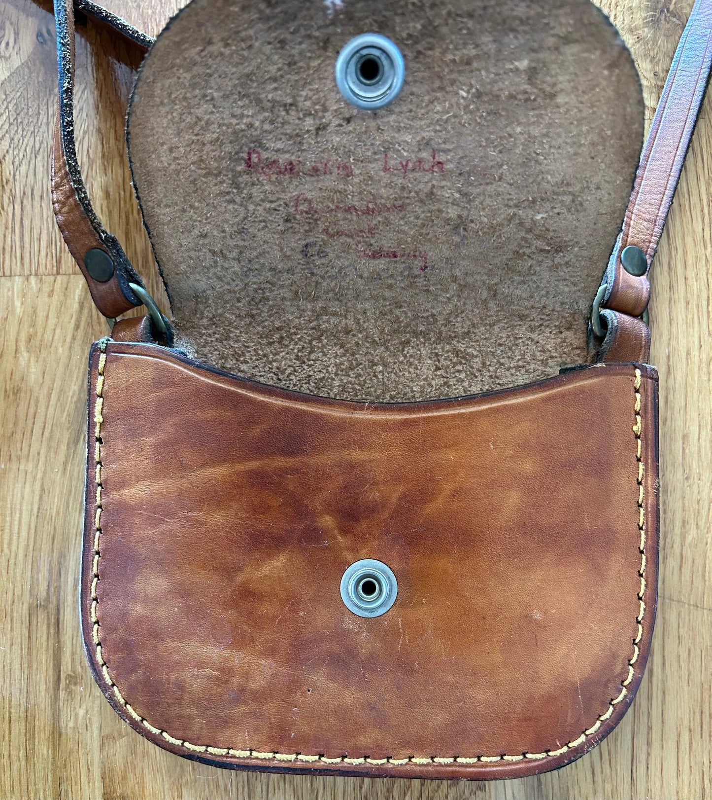 Small brown leather bag