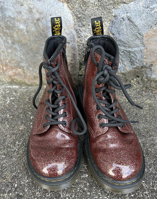 Maroon glitter boots  uk 12 (eu 31)