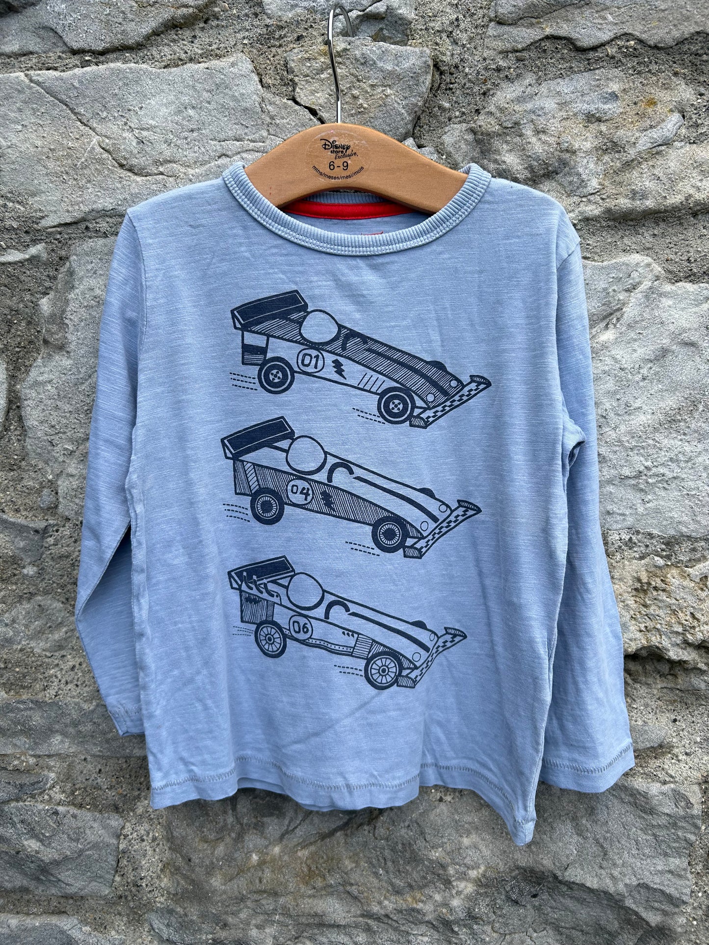 Racing cars blue top  2-3y (92-98cm)