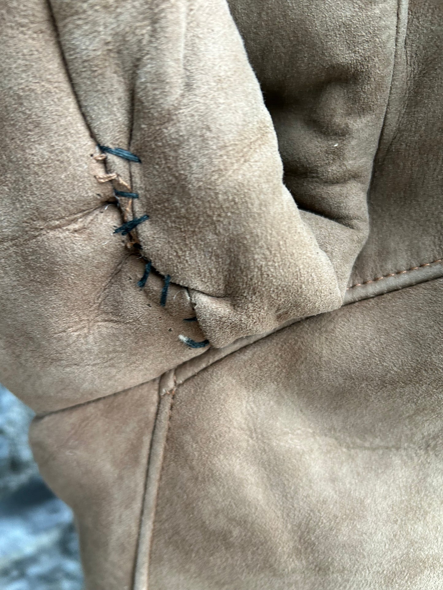 80s brown leather sheepskin coat Medium