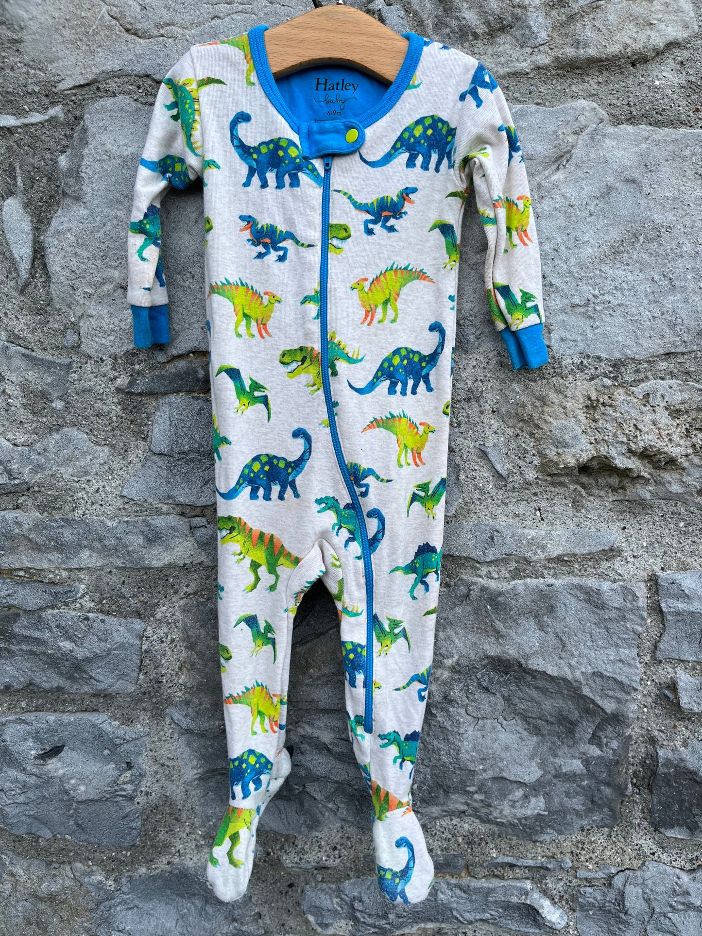 Dinosaurs grey onesie  6m (68cm)