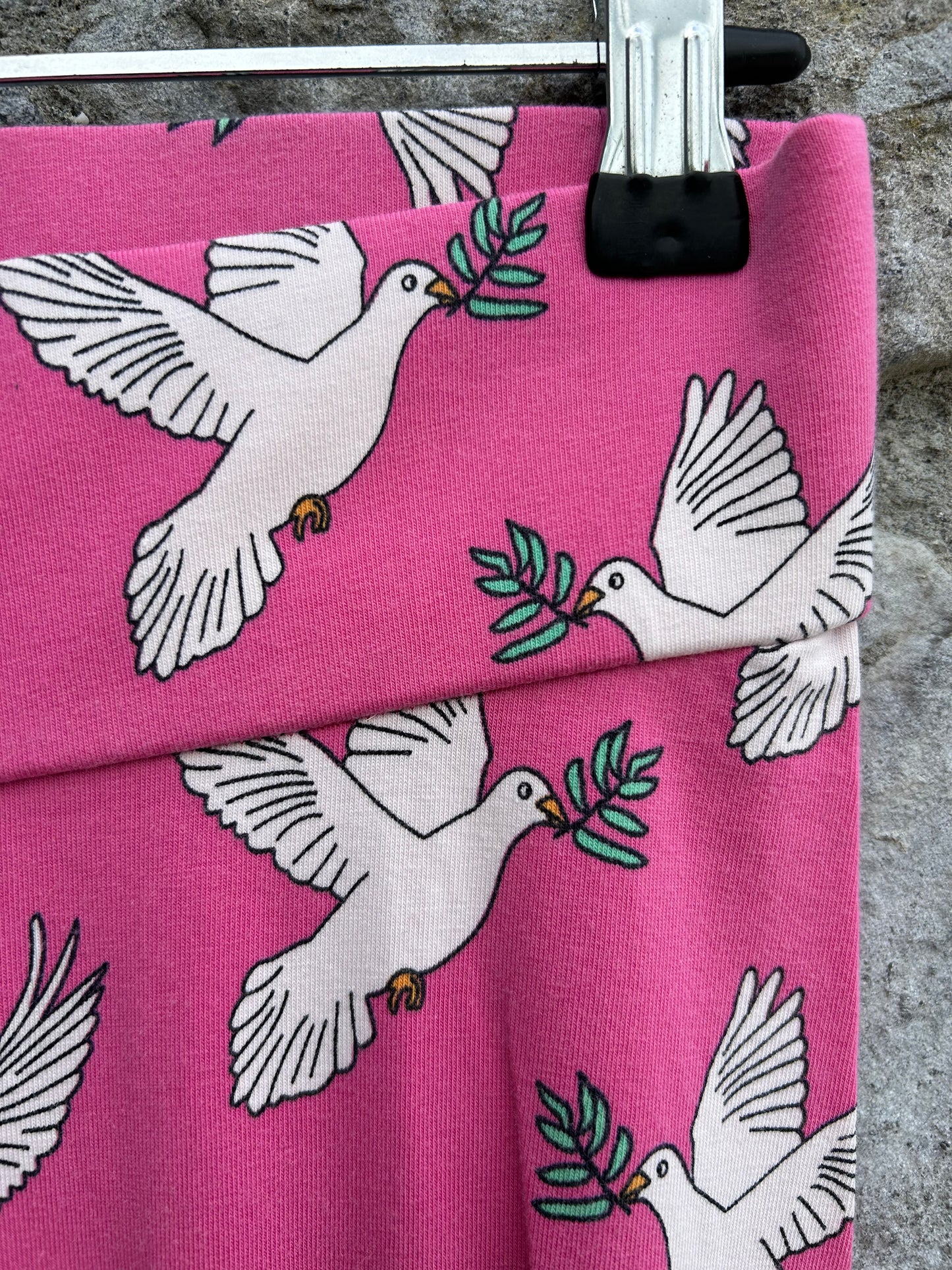 Peace dove pink leggings 12y (152cm)