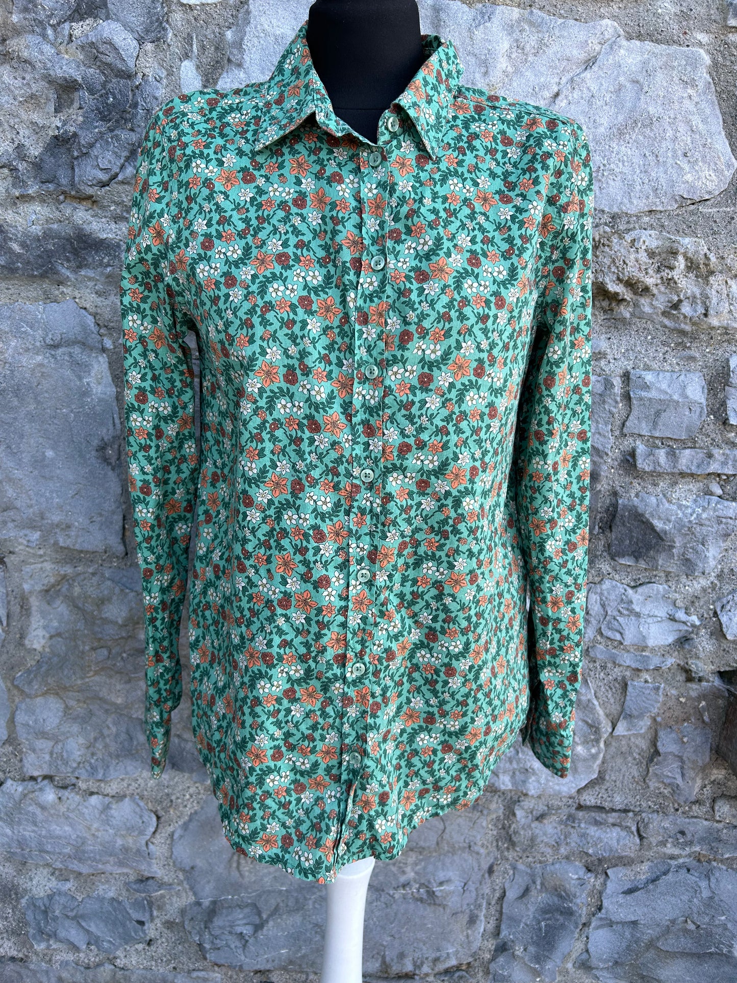 Green floral shirt uk 10