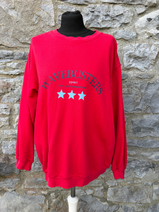 90s red sweatshirt uk 10-12