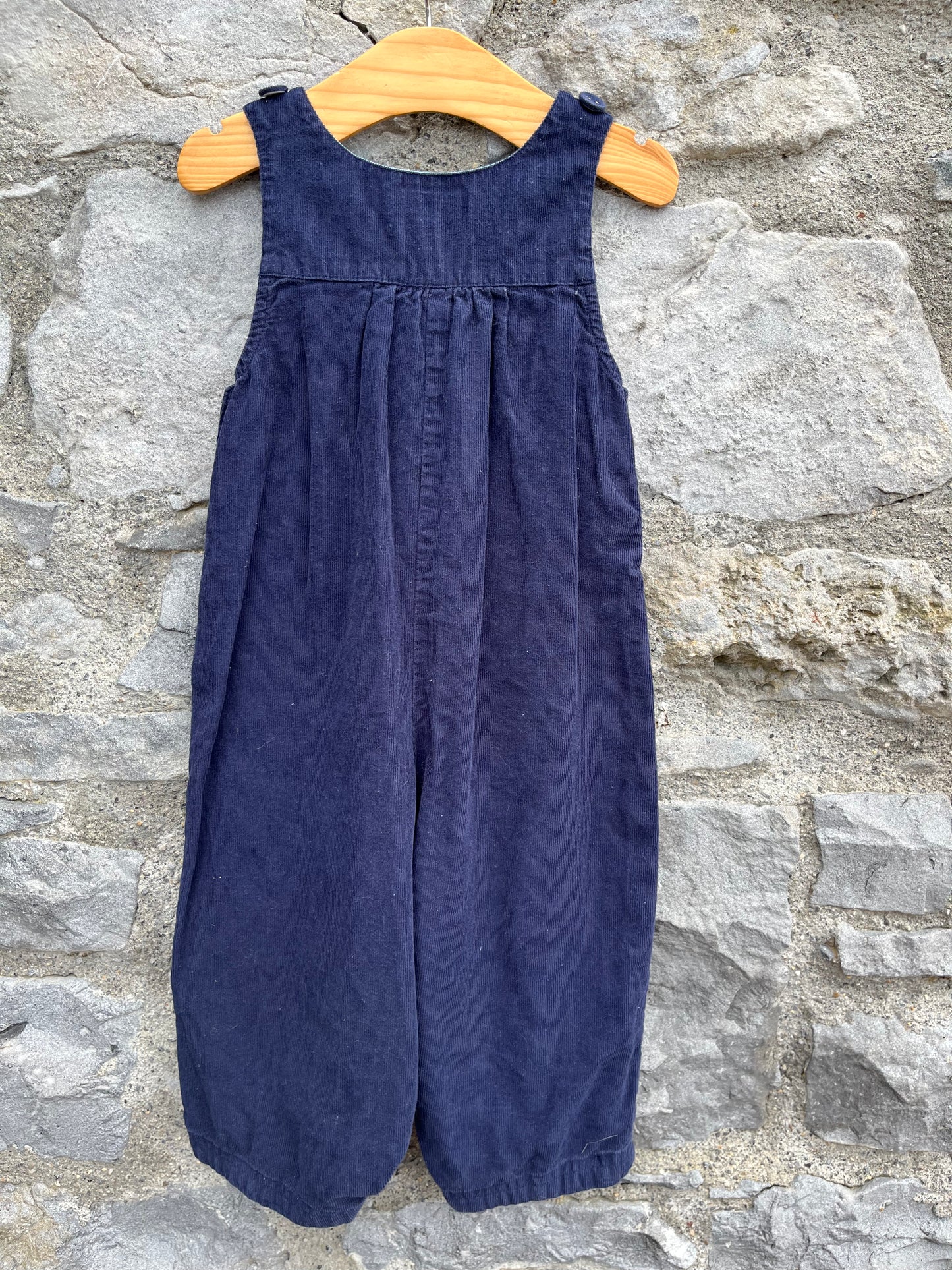 Mice&mushroom navy cord dungarees  12-18m (80-86cm)