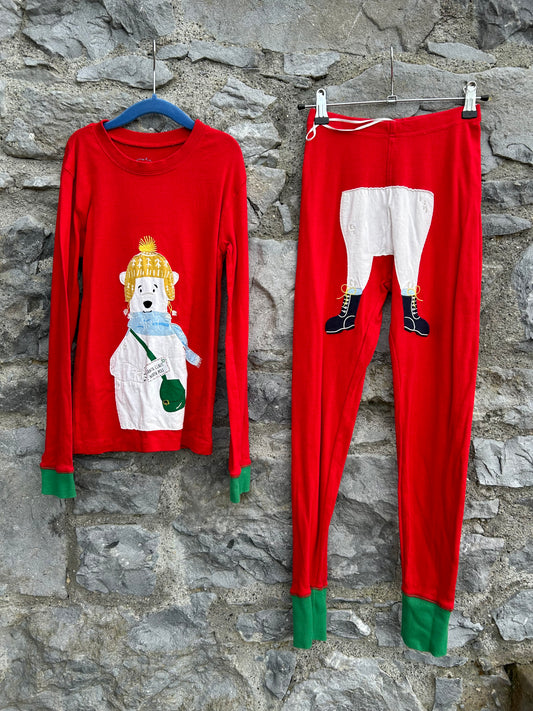 Bear red pjs  9-10y (134-140cm)