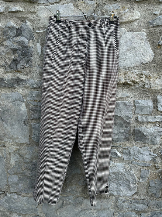 90s brown check pants uk 10-12