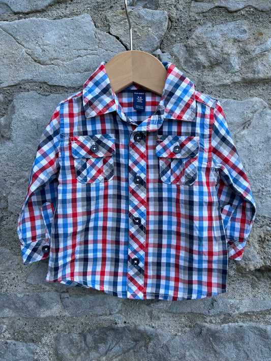 Blue&red check shirt  6-9m (68-74cm)