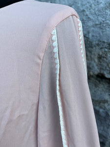 Light peach balloon sleeves blouse uk 10