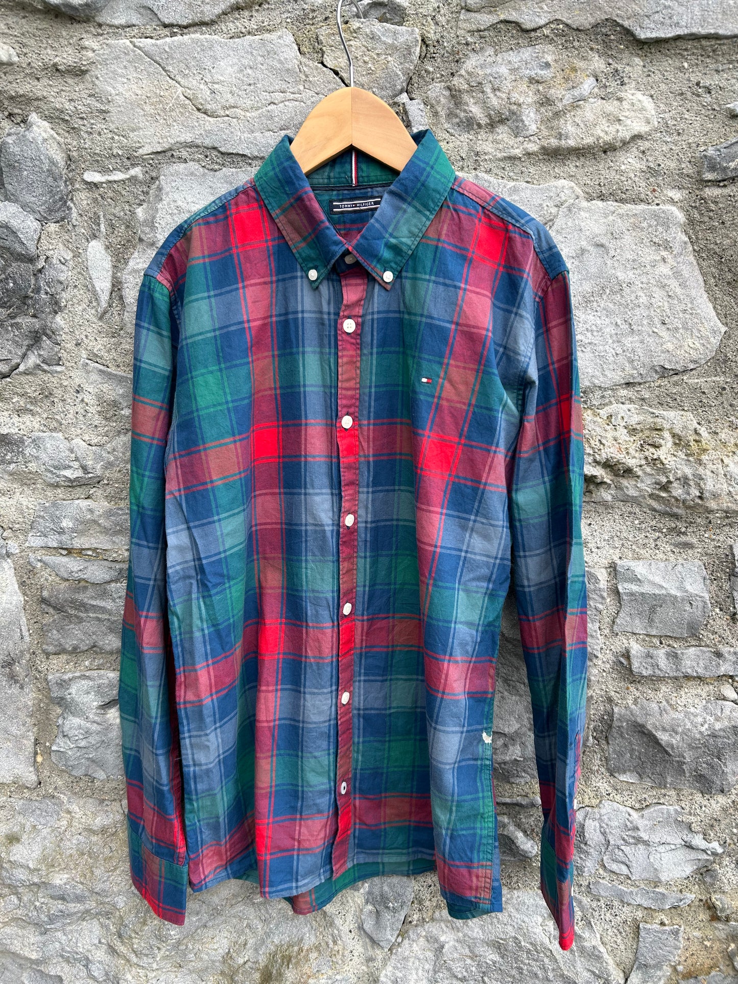 TH Blue,red&green check shirt Small