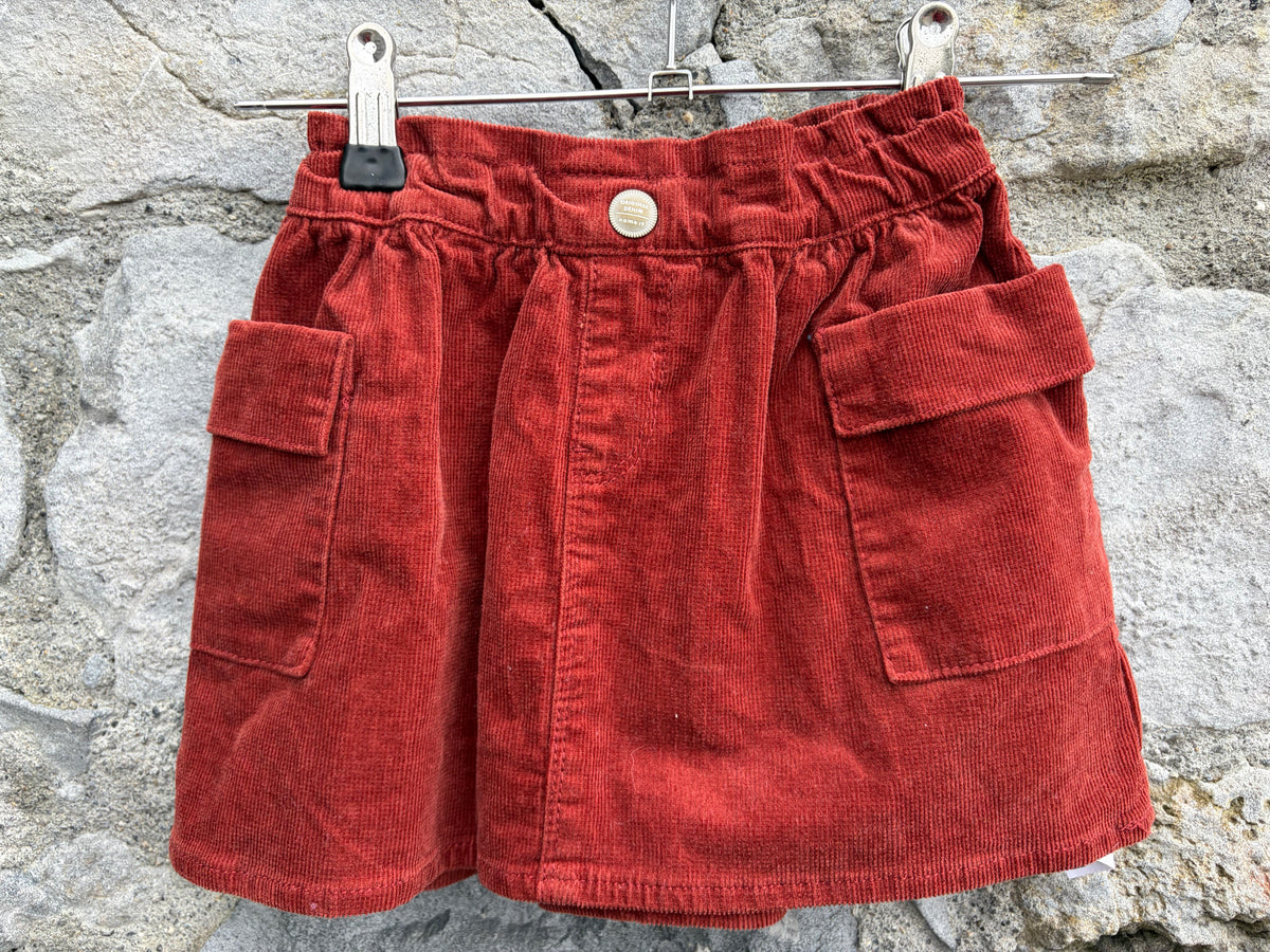 Rusty cord skirt 18-24m (86-92cm)