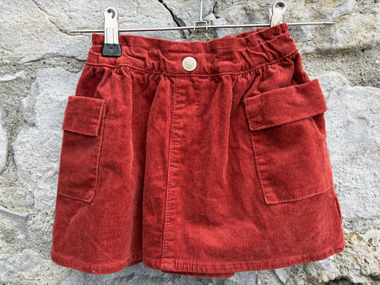 Rusty cord skirt 18-24m (86-92cm)