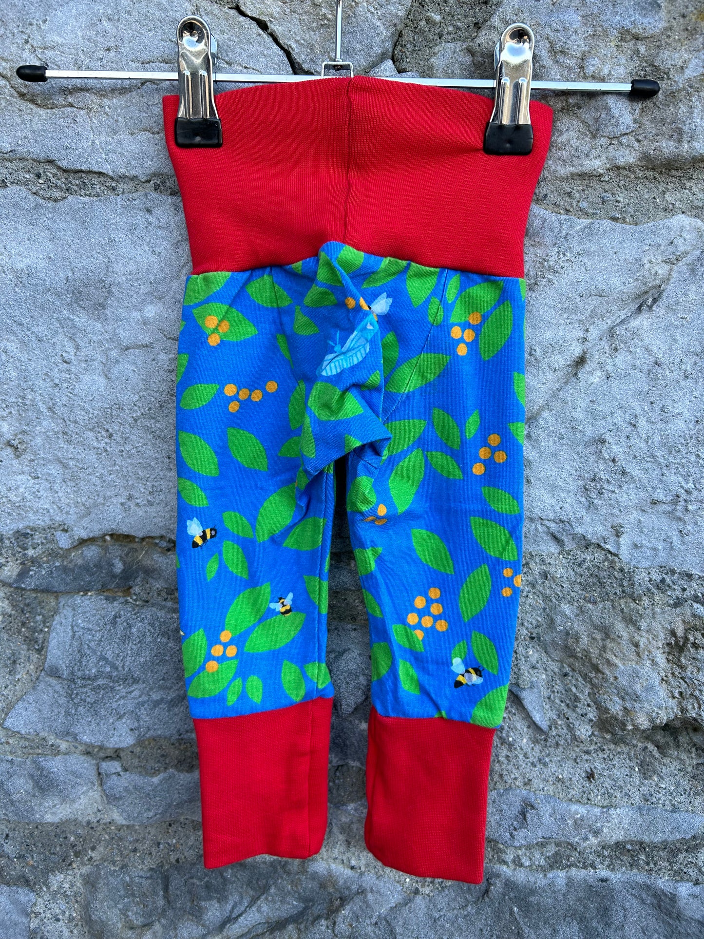 Birds blue rib pants  0-6m (56-68cm)