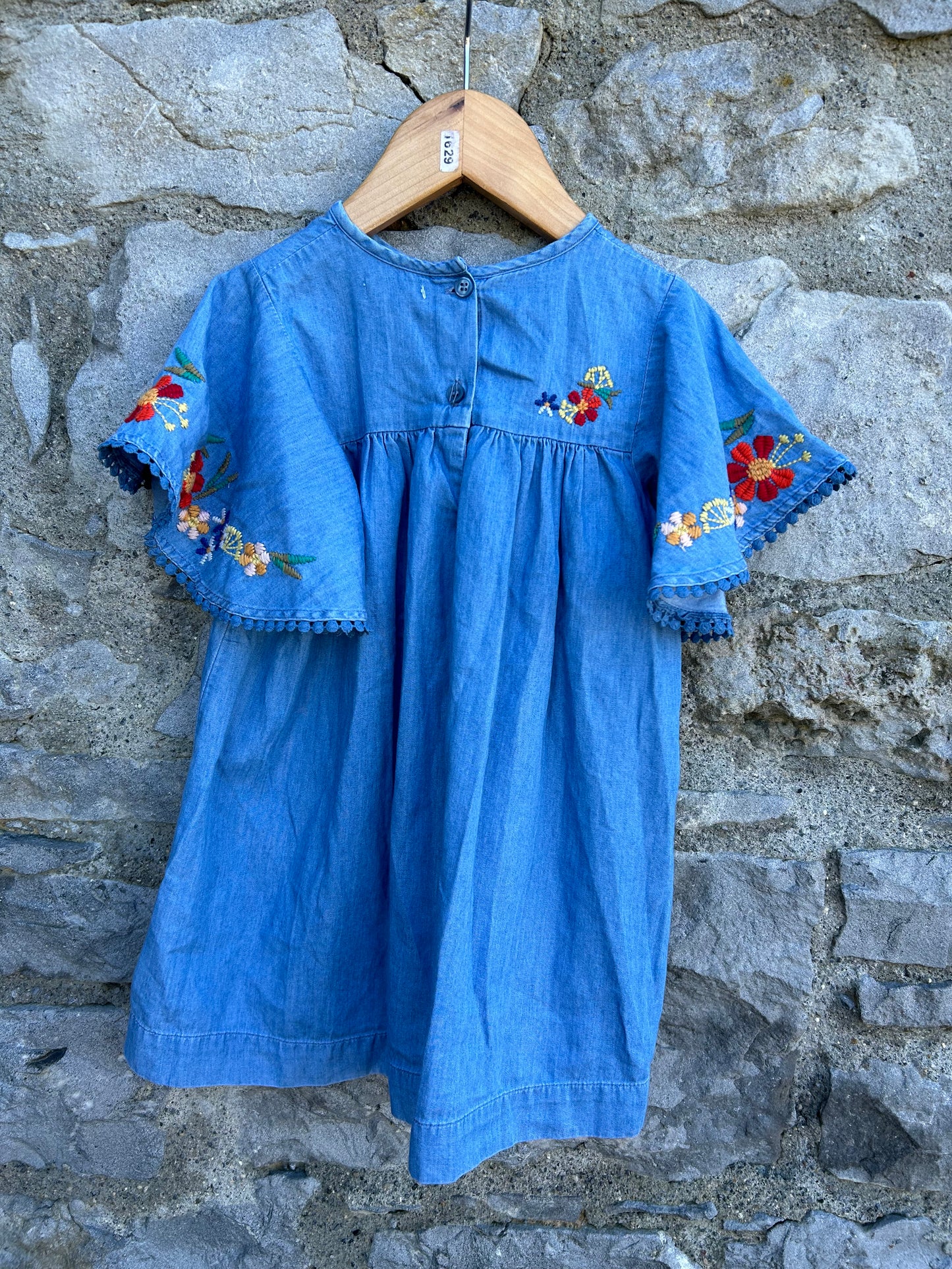 Denim embroidered dress  18-24m (86-92cm)