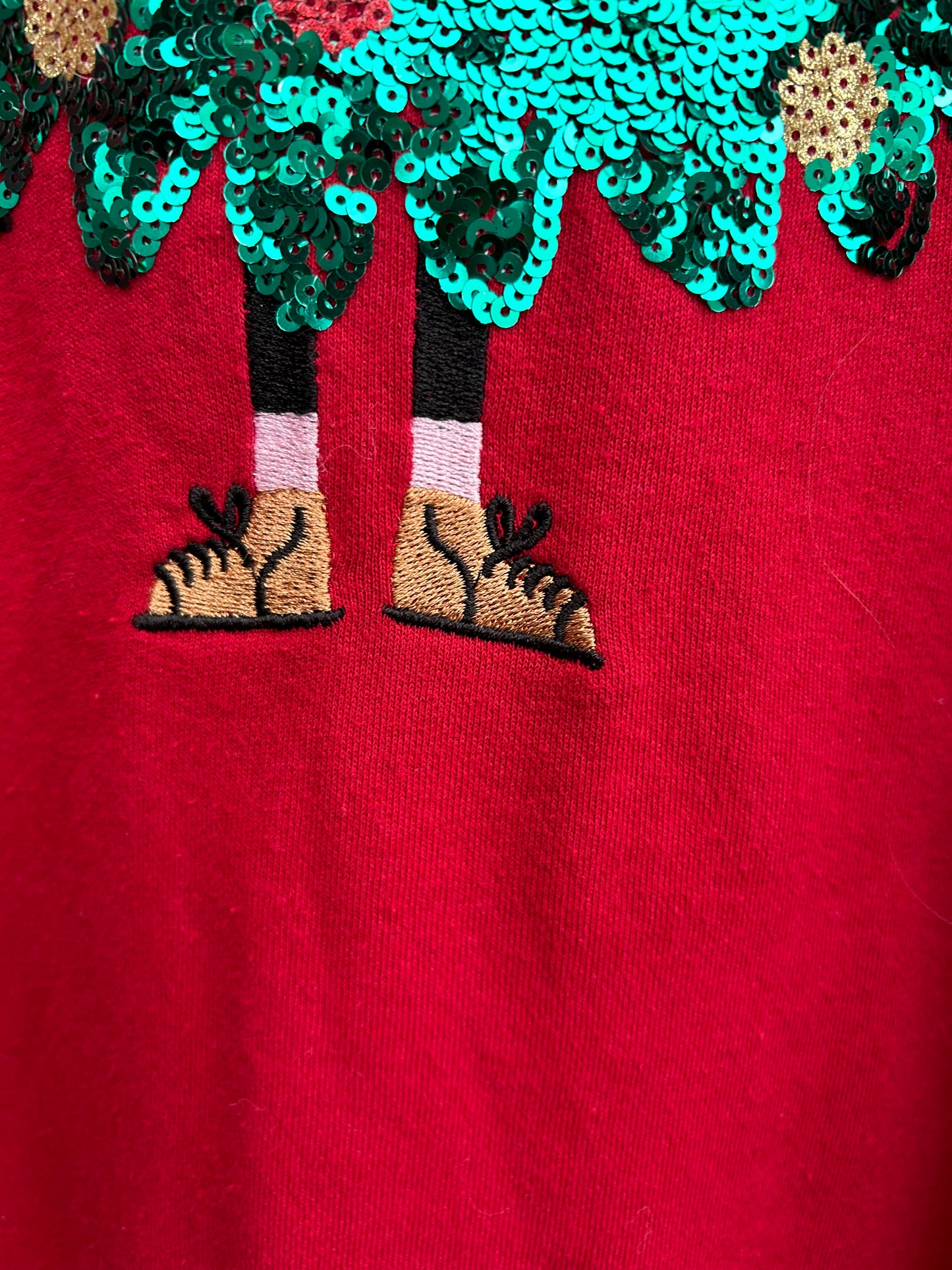 Christmas tree red sweat tunic 7-8y (122-128cm)