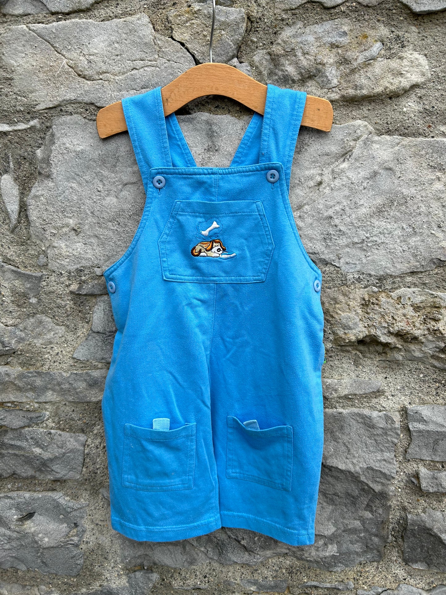 90s blue dungarees 12-18m (80-86cm)