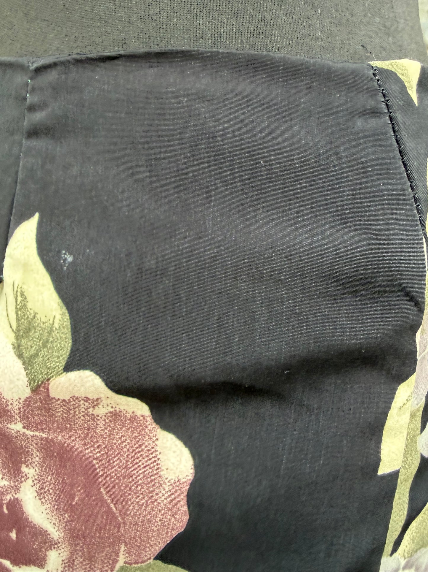 90s floral black skirt uk 8