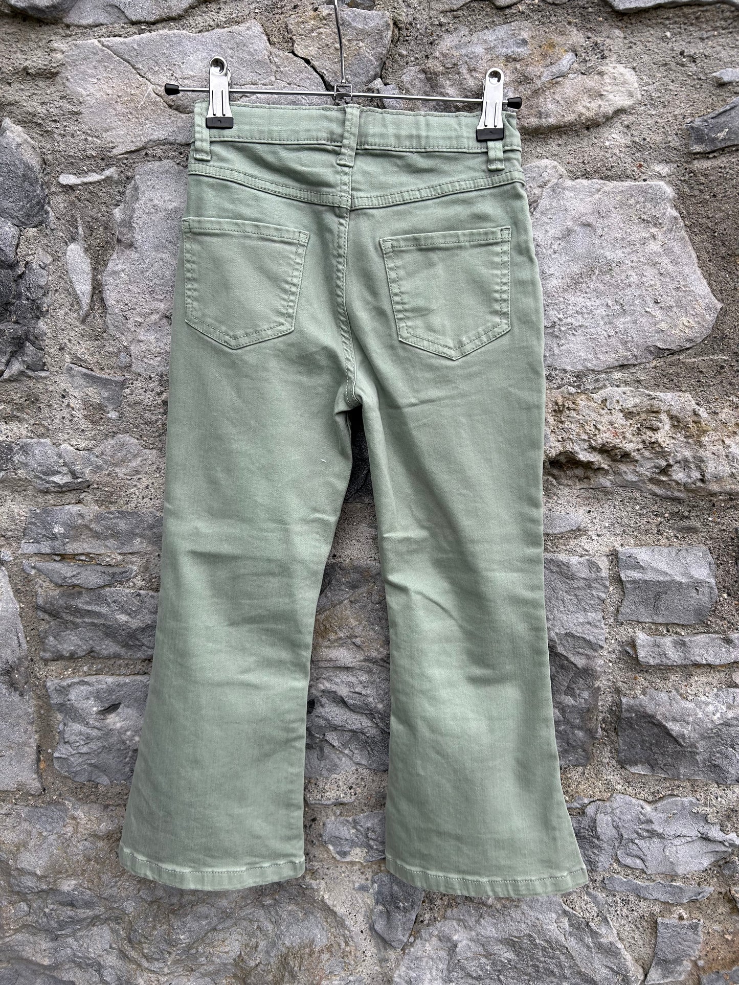 Khaki flare jeans  6-7y (116-122cm)