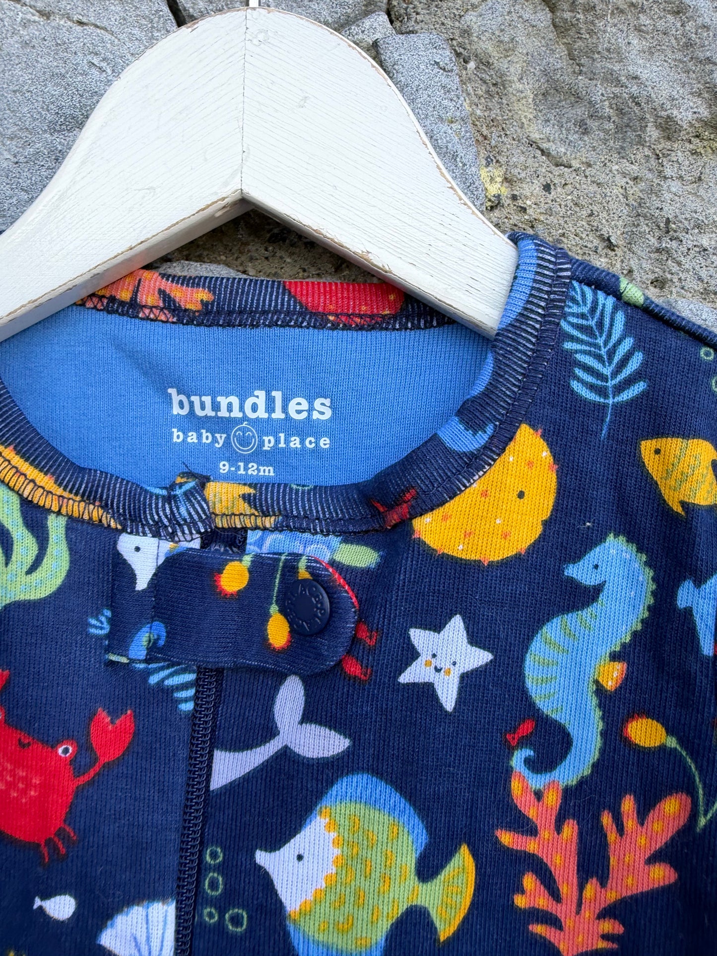 Under the sea navy onesie  9-12m (74-80cm)