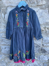 Load image into Gallery viewer, 80s embroidered dress  4-5y (104-110cm)
