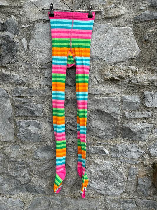 Colourful stripes tights  9-10y (134-140cm)