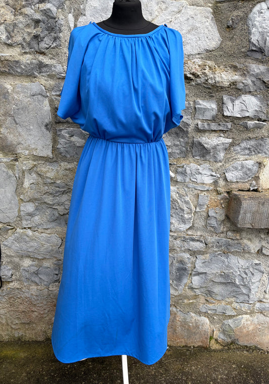 80s blue dress uk 6-8
