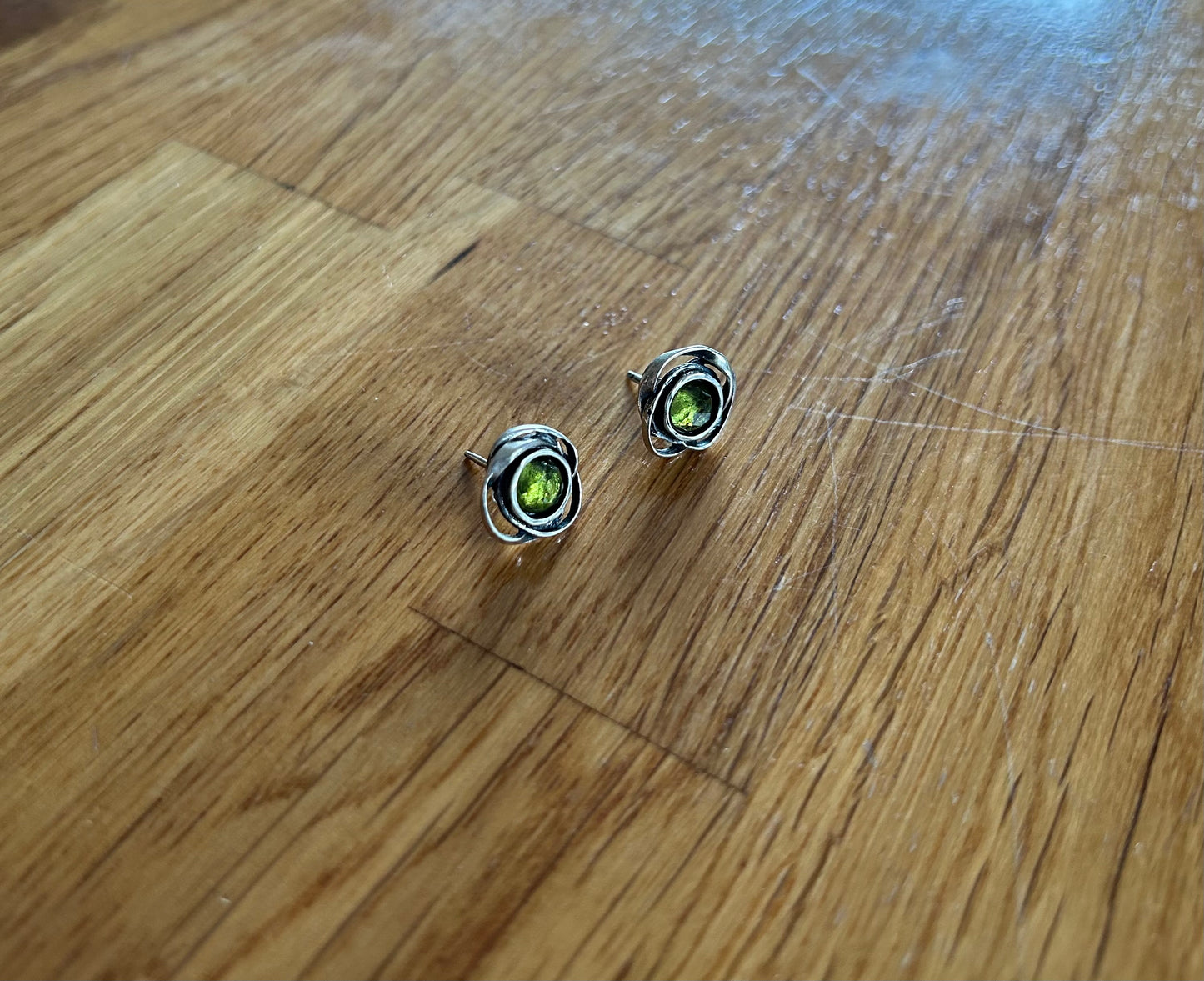 Green earrings